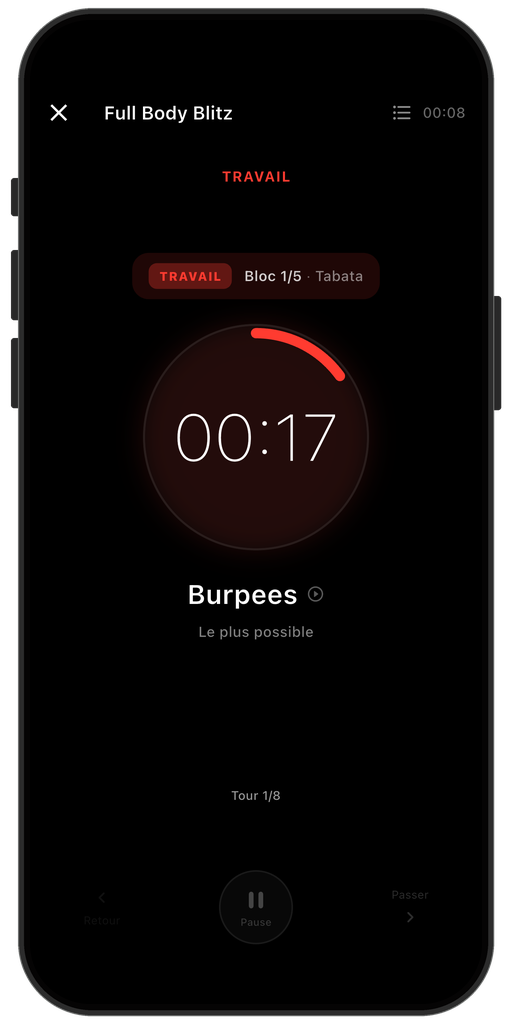 Pacelab Intervals pendant une séance