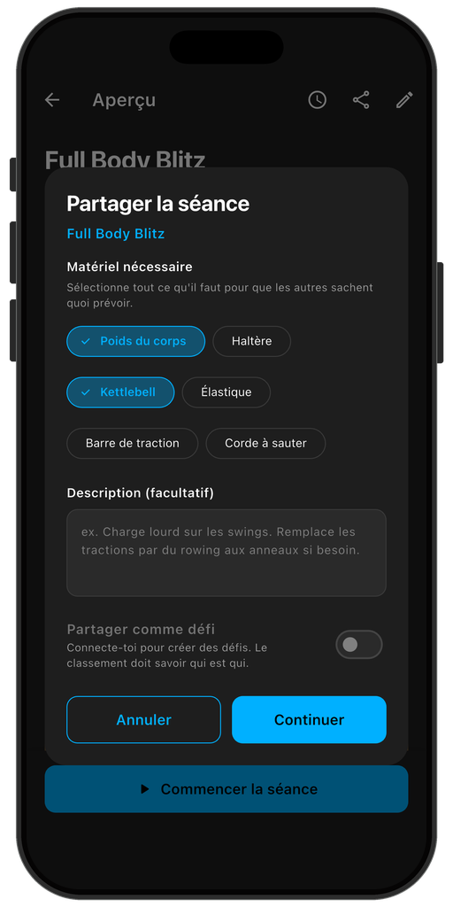 Partage d’une séance Pacelab avec un client